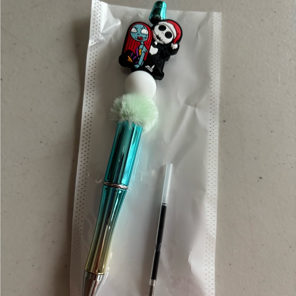 Colorful Character Pen with Charm handmade